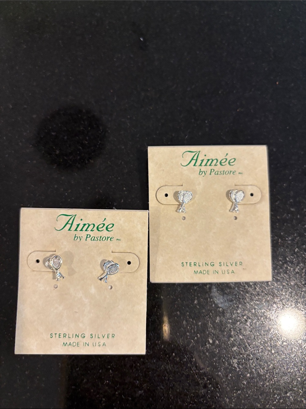 Sterling Silver  Tiny Tennis Earrings - Silver